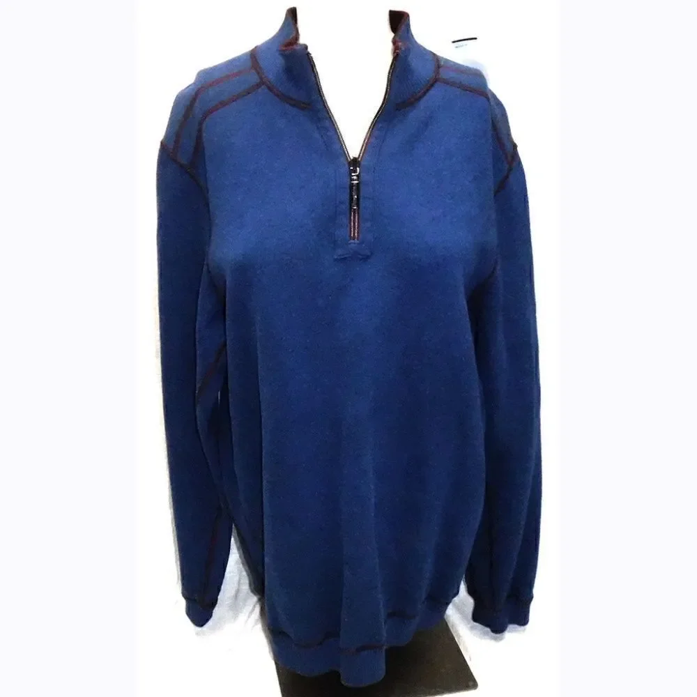 Tommy Bahama Reversible blue/maroon knit sweater